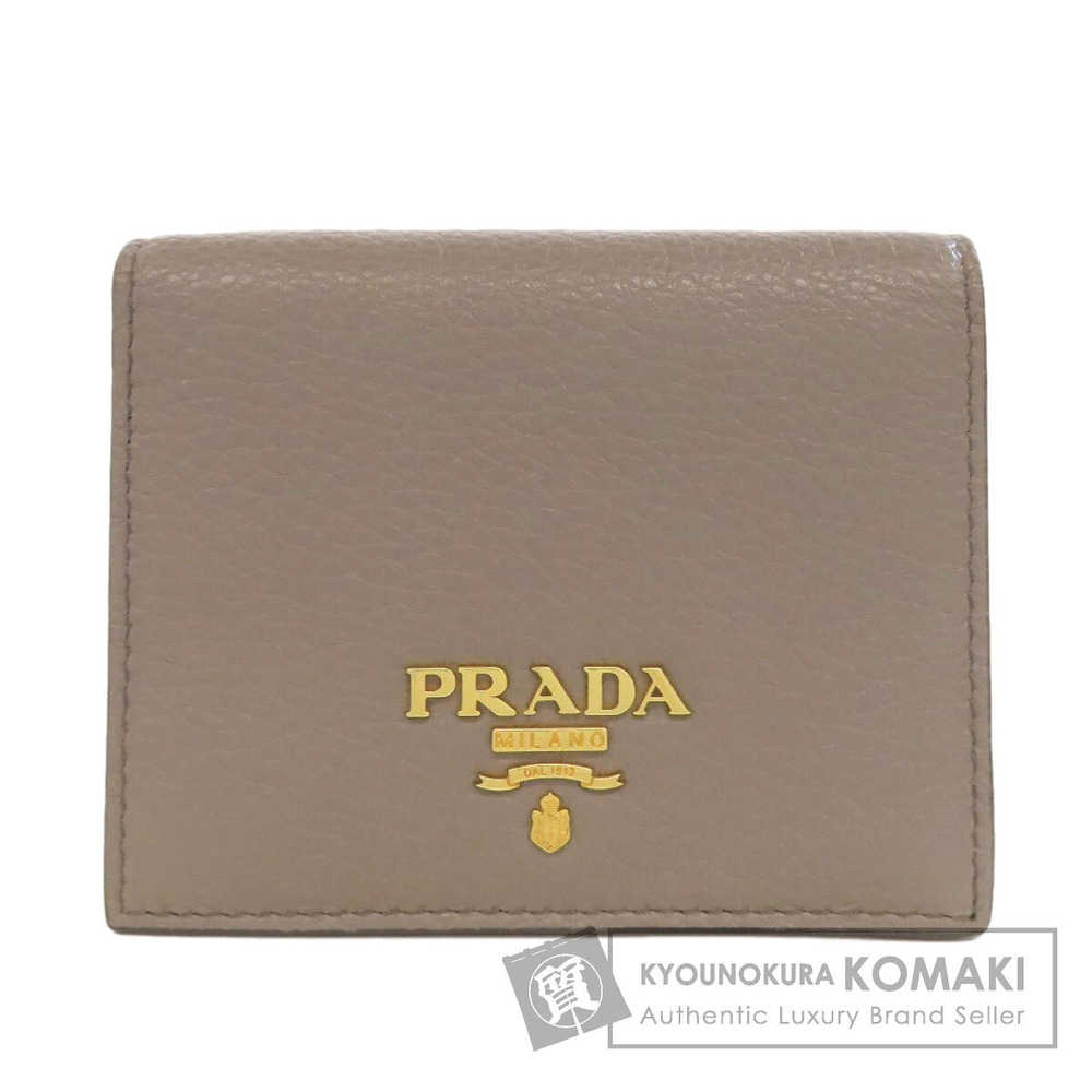 Prada bi fold wallet coin leather